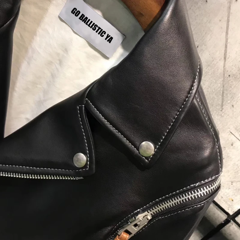 real leather jacket women genuine ladies lambskin | Женская одежда