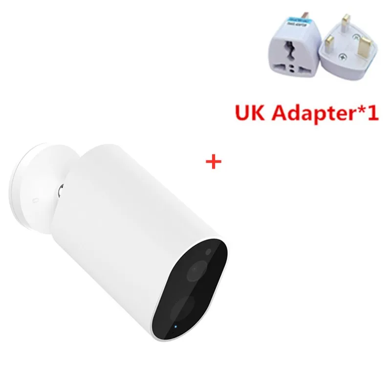 add UK adapter Оригинальная смарт-камера Xiaomi 1080P с батарейным шлюзом 120 градусов F2.6 IP65 AI гуманоидное Обнаружение WiFi IP Беспроводная камера Cam - Цвет: add UK adapter