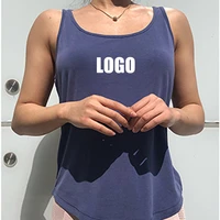 custom printed logo casual summer yoga sport workout plain tank top for women