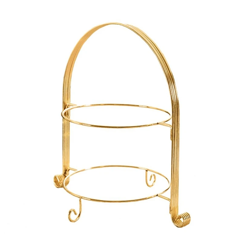 

Premium Quality Metal Double Layers Cupcake Display Rack Cake Stand Tray Home