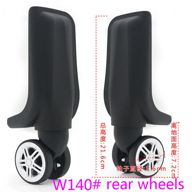 W140r 1pair 1 пара/1 комплект, сменные багажные колеса, пластиковые чемоданы, запасные части, дорожные тележки, колеса для багажа - Цвет: W140r 1pair