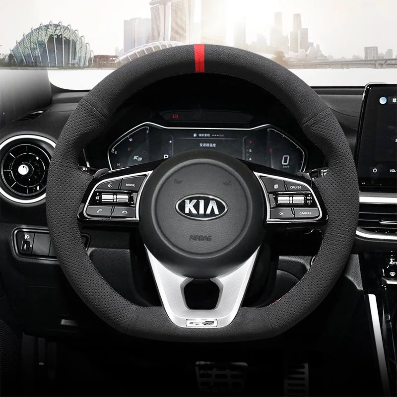 

Для Kia Sportage R K3 K5 DIY Ручная строчка замша
