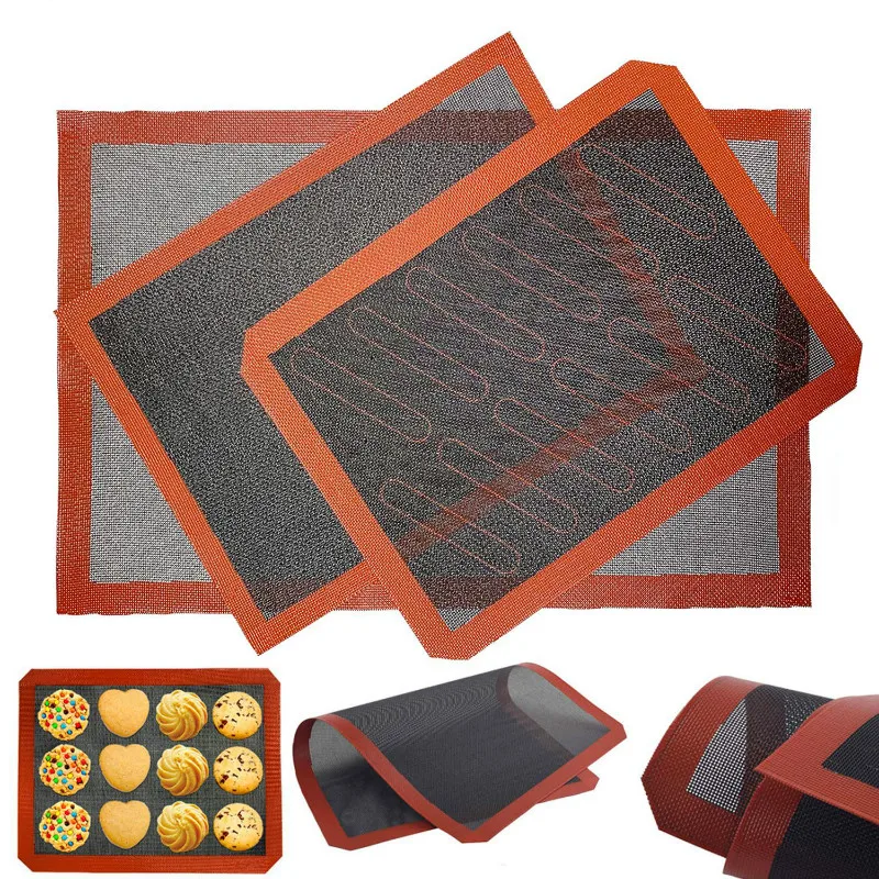 

Silicone Hollow Baking Paper Non-Stick Cookie Baking Pad High Temperature Glass Fiber Baking Pad Bread pastry cake cooking tools