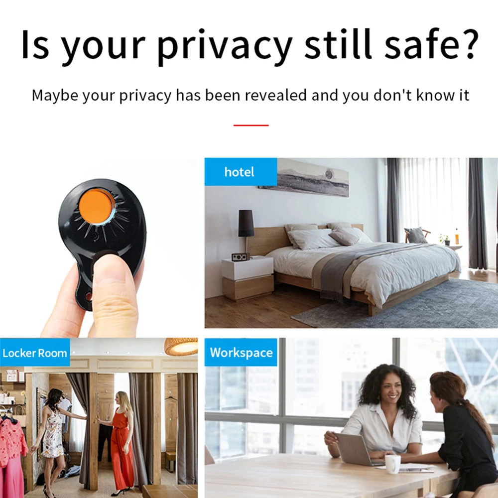 

Portable Anti-Spy Hidden Camera Laser Detector Spy Camera Finder Anti Theft Alarm Personal Security Alarm Motion Detector