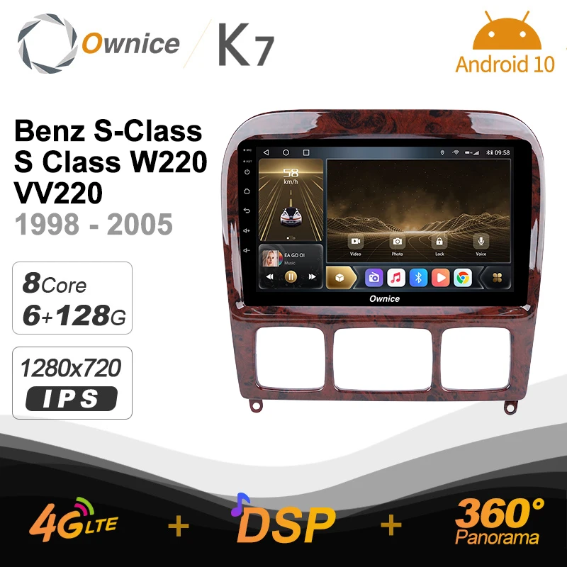 K7 Carplay 2 Din Android 10 0 автомобильное мультимедийное радио для Mercedes Benz S-Class S Class W220 VV220 1998