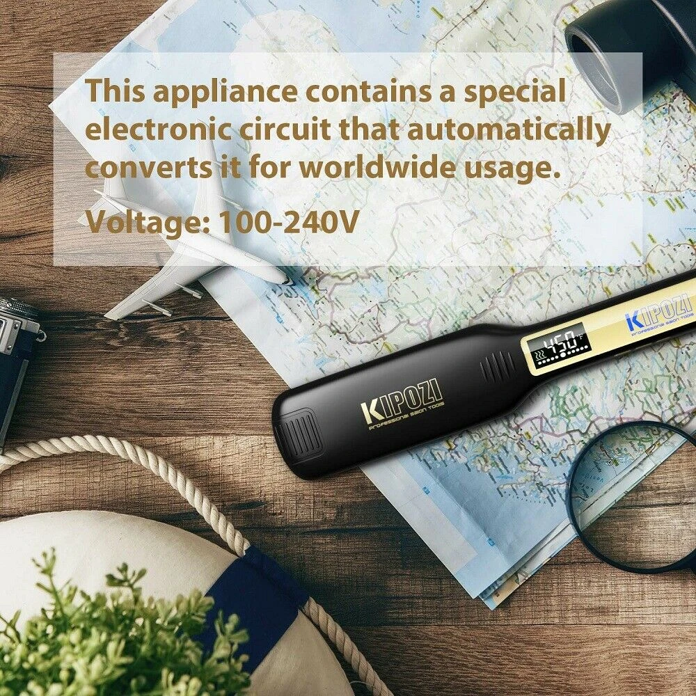 KIPOZI паровой выпрямитель для волос утюжок выпрямления Турмалин Керамика