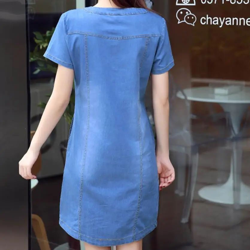 Женское джинсовое платье с пуговицами комбинация размера плюс джинсы хараюку