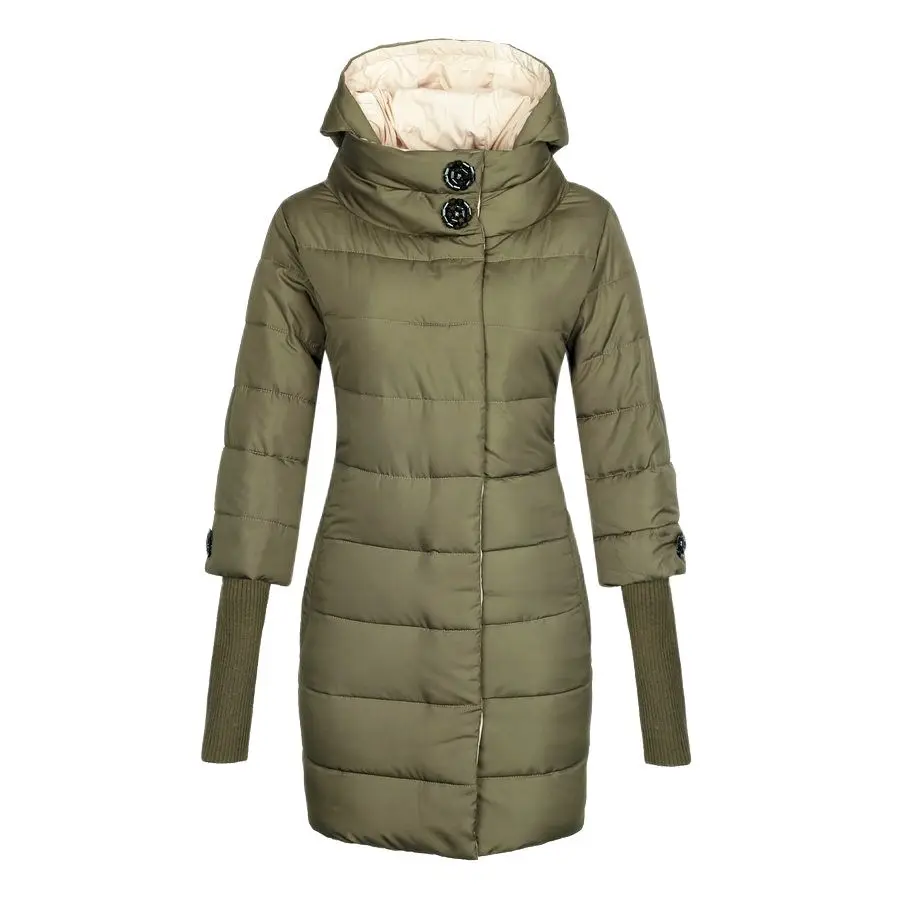 Winter Jacket Women High Collar Hooded Cotton-padded Parka Female Long Quilted Coat Plus Size 4XL Fashion Clothes 2021 Brand