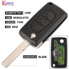 Kutery CE0523 Складной Дистанционный Автомобильный ключ 3 кнопки для Citroen ASK 433 MHZ ID46 - PCF7941 HU83  HCA дистанционный ключ