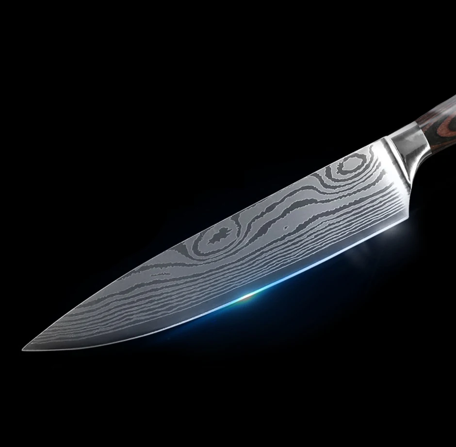 Кухонный нож 9 шт./компл. кухонные инструменты из нержавеющей стали дамасский для