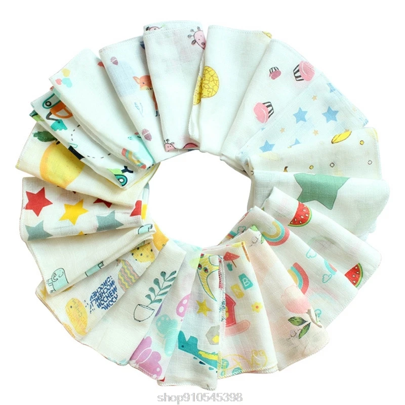 

30x30cm 10Pcs/Pack Infant Feeding Burp Cloth Scarf Bandana Wipes Bibs Saliva Towel Muslin Face Washcloth O30 20 Dropshipping