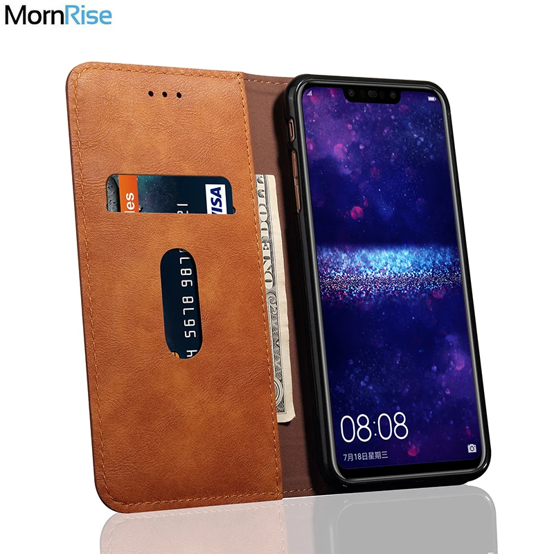 Винтажный кожаный флип чехол для Huawei P Smart Plus 2019 Nova 3i 4i кошелек роскошная подставка