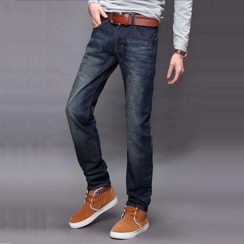 DIMI New Brand Menswear Man's Jeans Classic Men Casual Mid-Rise Straight Denim Jeans Long Pants Comfortable Trousers Loose Fit