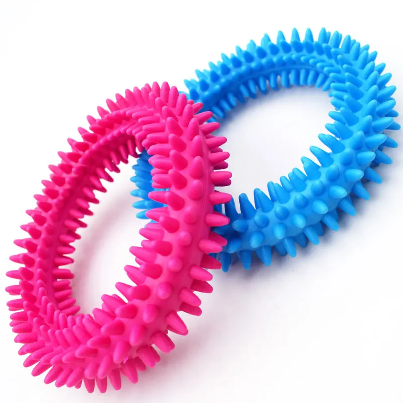 

to pai fu Pet Toy TPR Thorn Circle 11cm Rubber Toy Molar jie chi quan Pet Supplies Yiwu