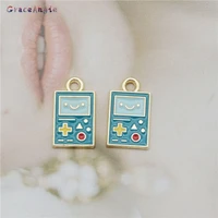 4pcs mix alloy enamel charms cute handheld game controller charms bracelets necklace earring jewelry making funny