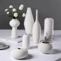 white ceramic vase decoration modern minimalist living room dried flower flower arrangement creative home decoration