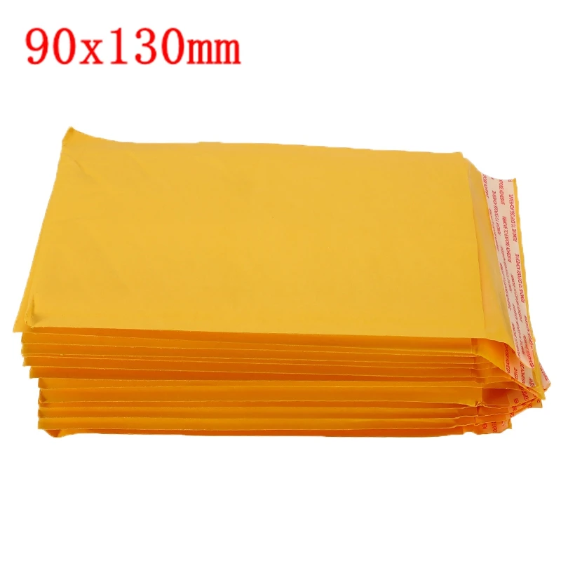 90x130mm 50 шт./лот, крафт-бумага, Пузырьковые конверты, сумки для почтовых отправлений, мягкий конверт, пузырьковый почтовый пакет, Прямая поставка - Цвет: 90x130mm