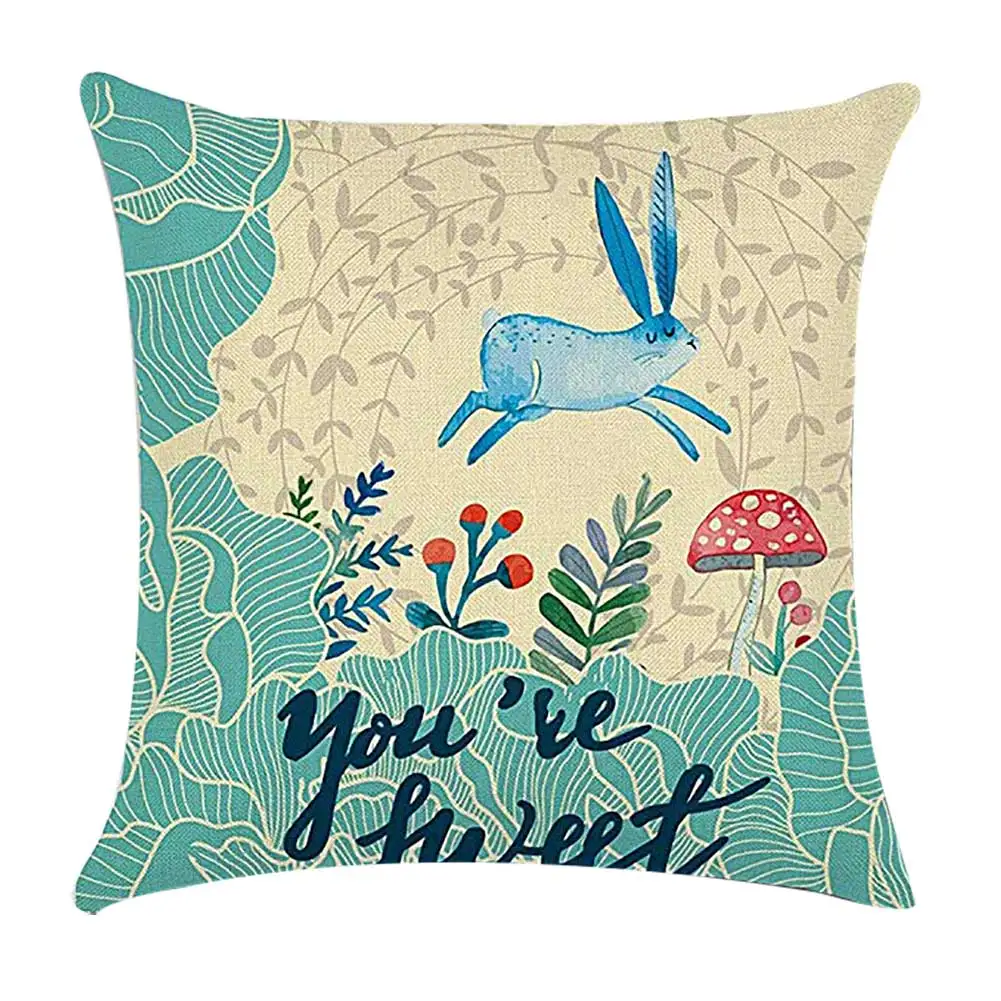 

Tropical Plants Cotton Linen Throw Pillow Case Square Cushion Cover Monde Home Supplies