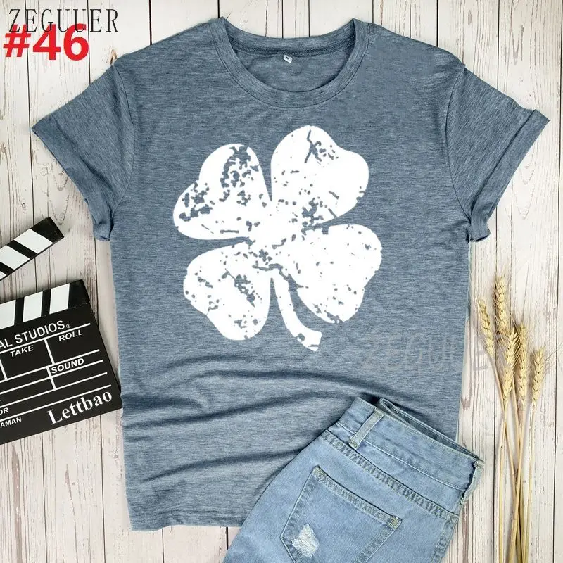 

St. Patrick's Day Pure Cotton T-shirt Funny Unisex Female Clothing Tshirt High Quality Women Graphic Basic Graphic Tops Tees 90s