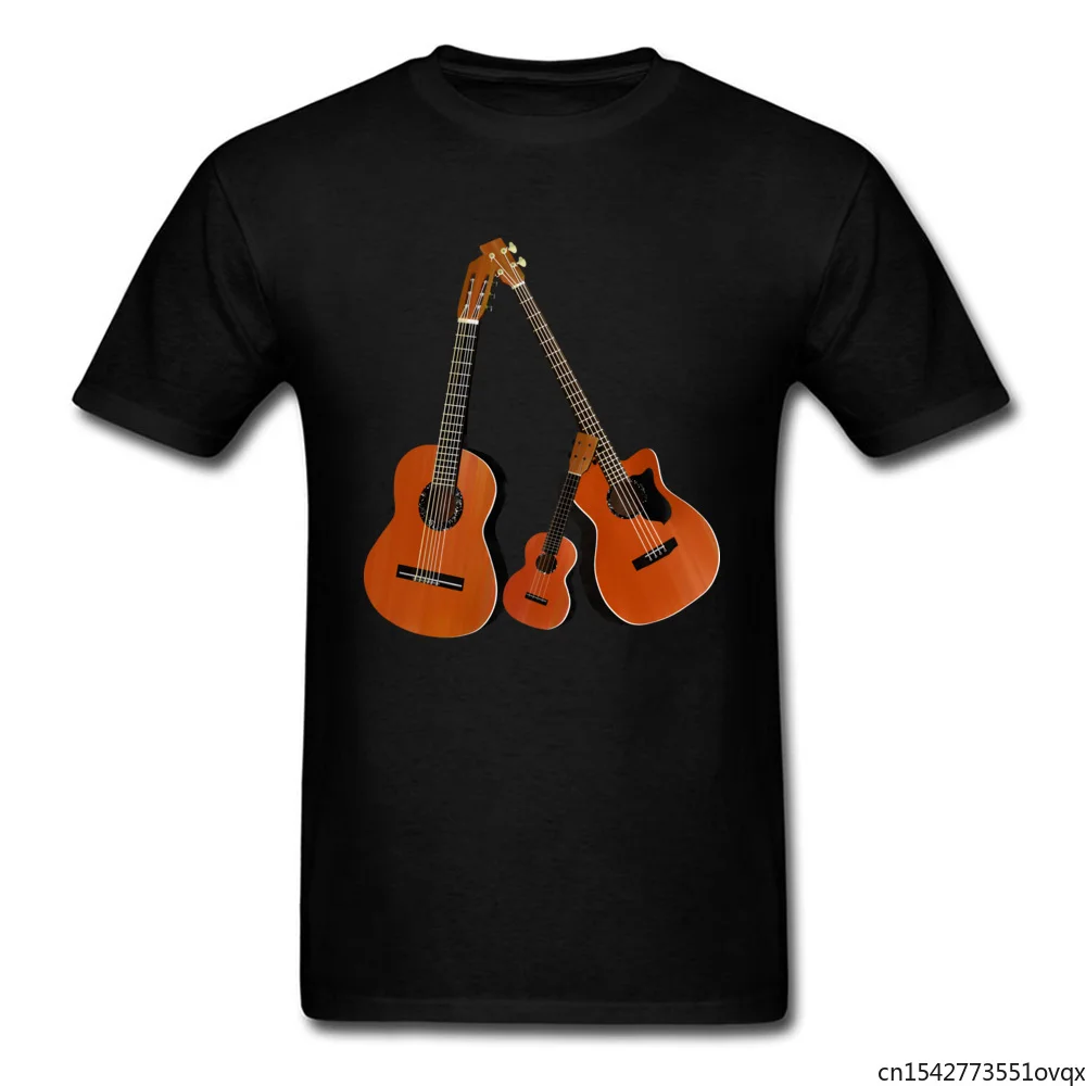 

Family Acoustic Guitar Tee Shirt Men Fashion Patrick Jaws Sleeve T Shirt for Male Hip Hop Music College Tshirt