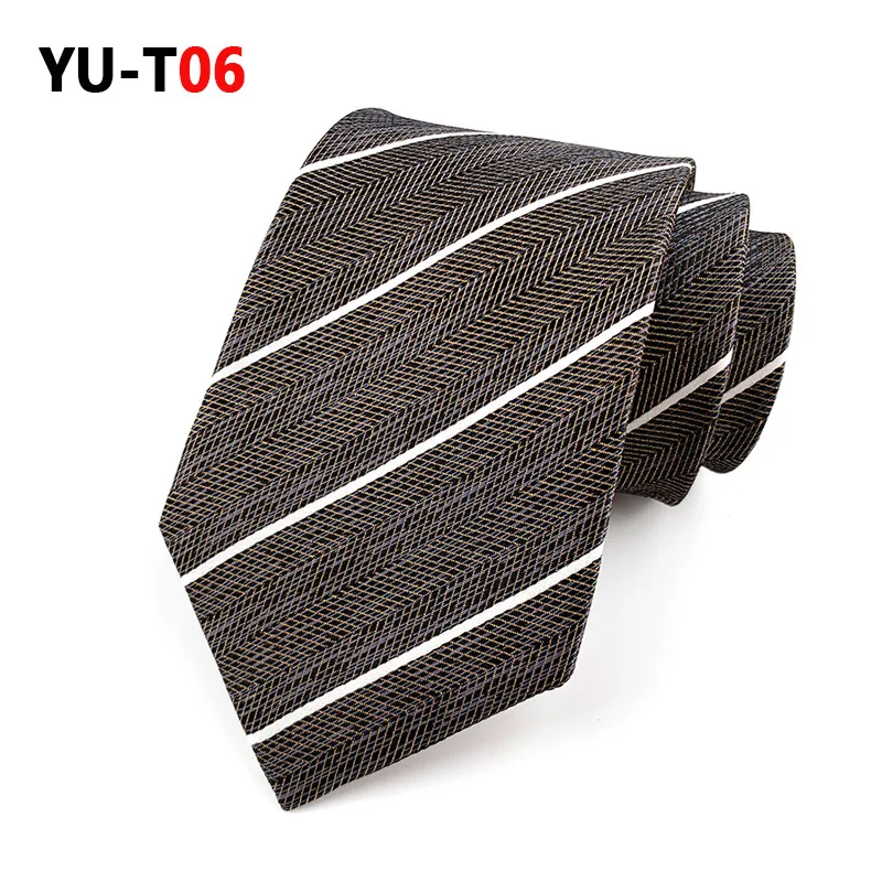 

2021 Formal Neck Ties for Men Polyester Striped Tie Gravata Dress Necktie Business Bridegroom Tuxedo Necktie