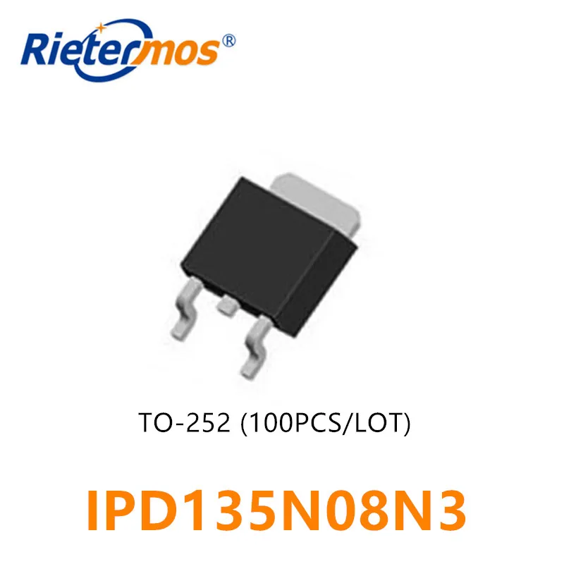 100 шт N CHANNEL 80V IPD135N08N3 PD135N08N3 135N08N3 135N08 TO252 высокое качество|n-channel| |