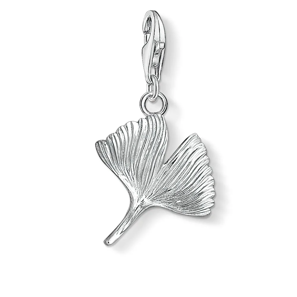 Ginkgo Leaf Одуванчик Клевер талисманы кулон круглый диск лист гинкго свинья удачи пожелания 925 пробы серебряные ювелирные изделия браслет для женщин и мужчин - Окраска металла: Ginkgo Leaf