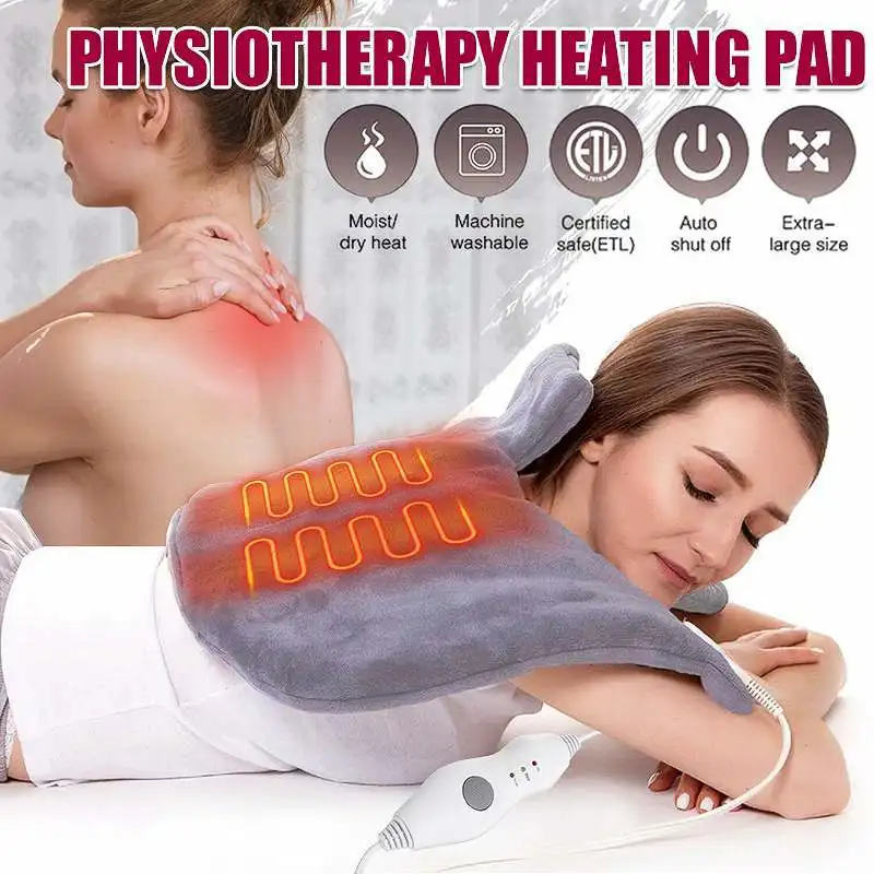 

Winter Electric Heating Pad Shawl Scarf Temperature-Adjustable Neck Back Shoulder Warmer Pain Relief Therapy EU US Controller