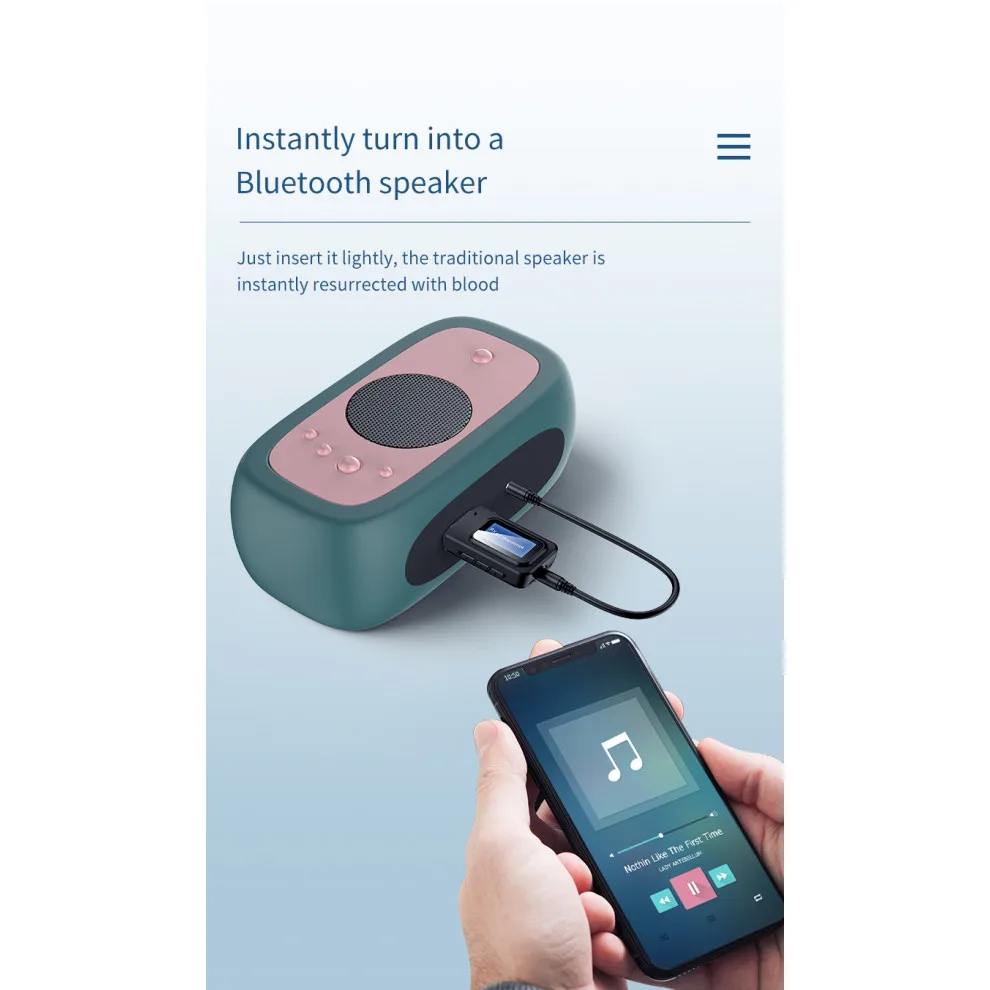 USB Bluetooth 5 0 аудио передатчик приемник с ЖК-дисплеем 3 мм AUX RCA стерео беспроводной