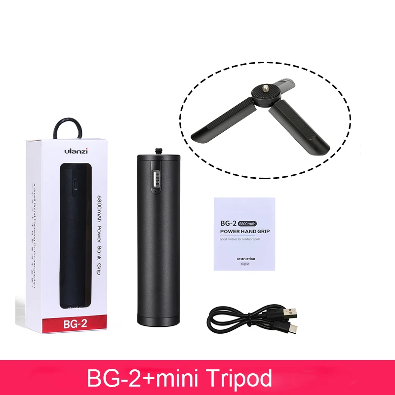 Ulanzi BG-1/BG-2 Powerbank рукоятка удлинитель ручной захват для DJI Osmo Карманный GoPro Hero Osmo экшн смартфонов - Цвет: BG-2