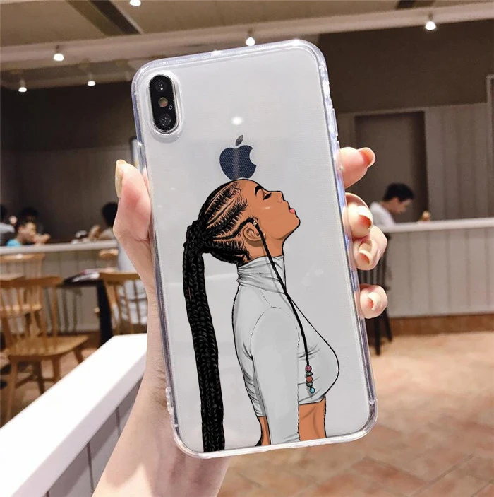 Мягкий чехол для телефона Melanin Poppin с Африканской черной девушкой iPhone 11Pro 12 XR X XS MAX