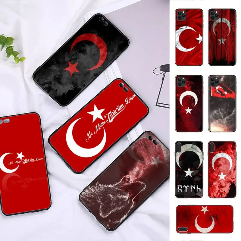 Чехол для телефона с турецким флагом iphone 13 8 7 6 6S Plus X 5S SE 2020 XR 11 12 pro XS MAX | Мобильные