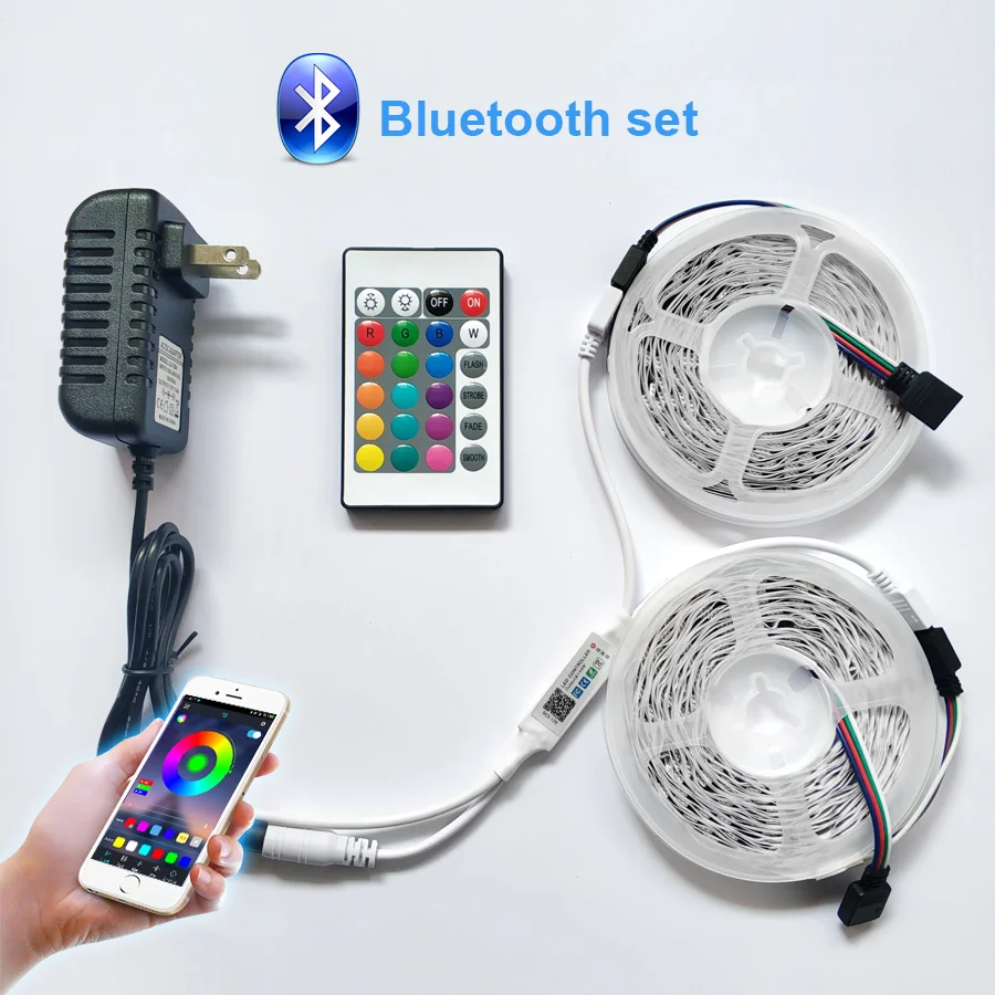 

5M-30M LED Light Strips Bluetooth Controller Flexible RGB 5050 Decoration BackLight Lamp Night light Luminous String For Bedroom