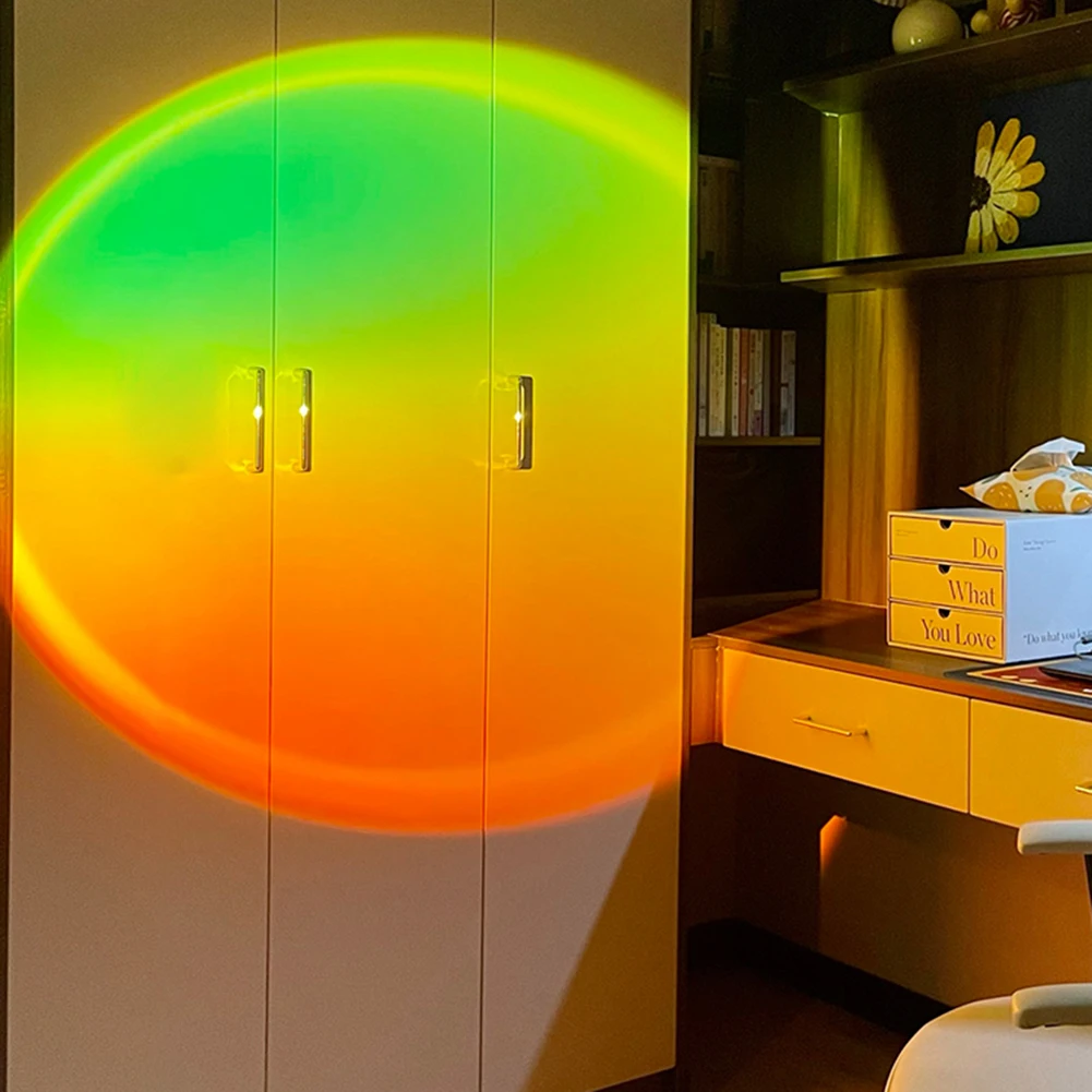 

Newest Sunrise Projection Lamp Breaking Dawn Light Romantic Atmosphere Lamp Household Bedroom Decorative Projector Night Light