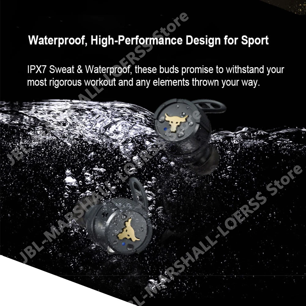 JBL мкА Project Rock True беспроводные bluetooth наушники оригинальные игровые стерео IPX7 с
