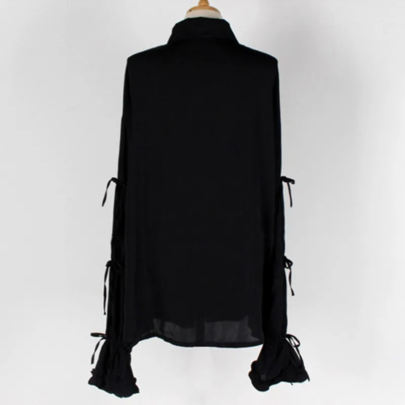 Летняя Повседневная однотонная женская блузка CHICEVER с отложным воротником