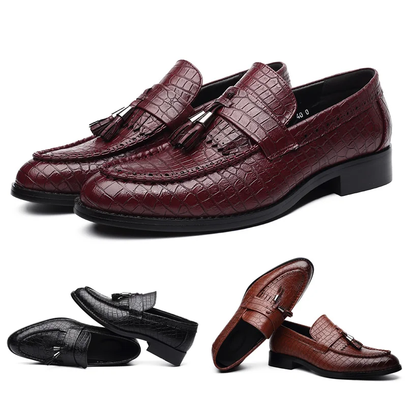 Мужские классические туфли остроносые оксфорды деловая Роскошная обувь для