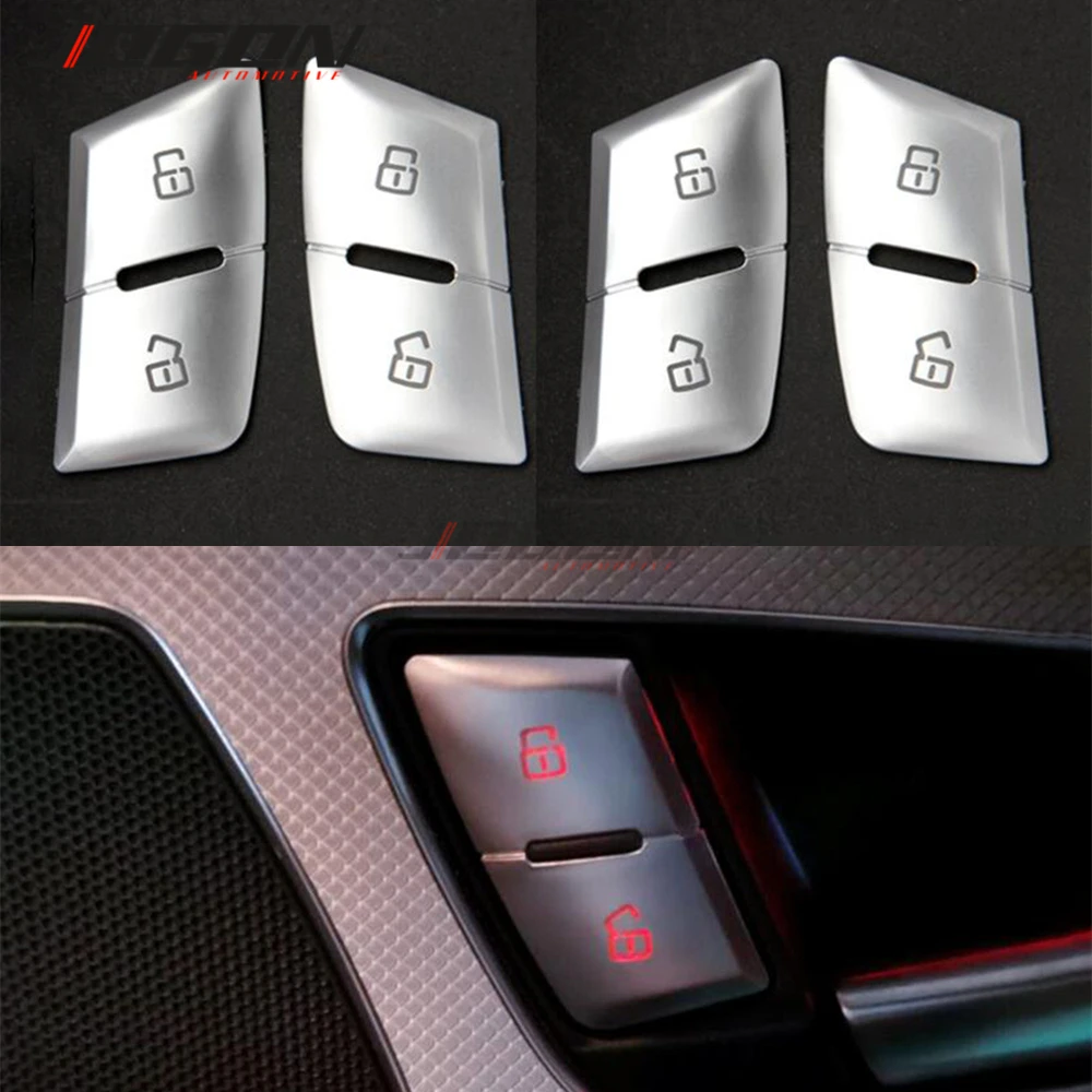 Кнопки разблокировки дверного замка ABS для Audi A6 C7 S6 RS6 12 18 A7 S7 RS7 10 17 наклейки с