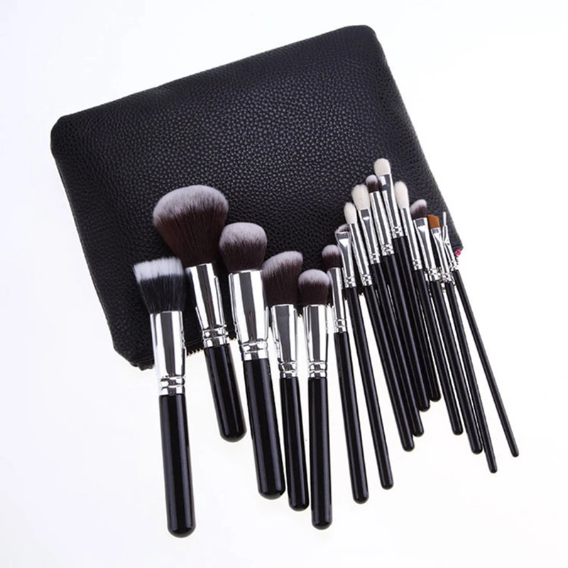 

Brush Set 15Pcs Best Quality Professional Makeup Brush Set Eyeshadow Eyeliner Blending Pencil Cosmetics Tools with PU