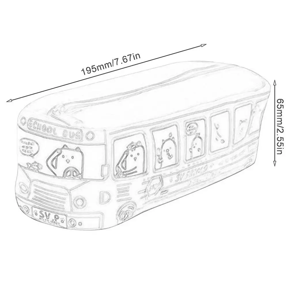 

Large Capacity canvas Bus pencil case school supplies stationery pencil bag for boys and girls storage bag holder