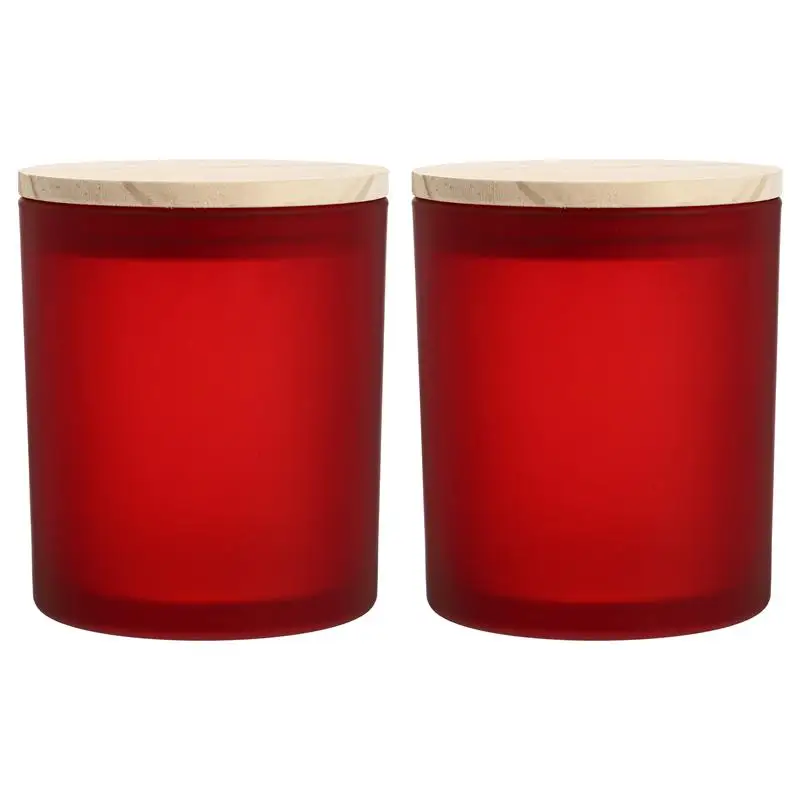 

2Pcs Glass Candle Cups Simple Style Candle Mugs Stylish Home Decors