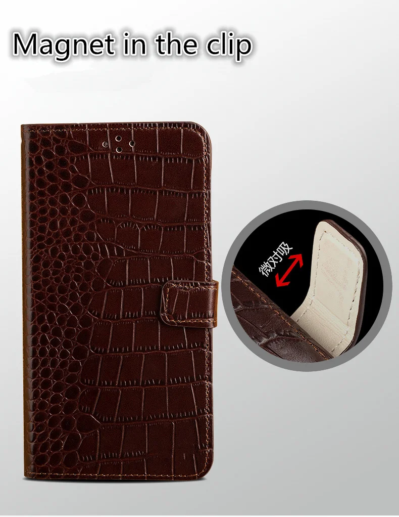 Чехол-книжка из натуральной кожи с бумажником и держателем для карт Xiaomi Redmi Note