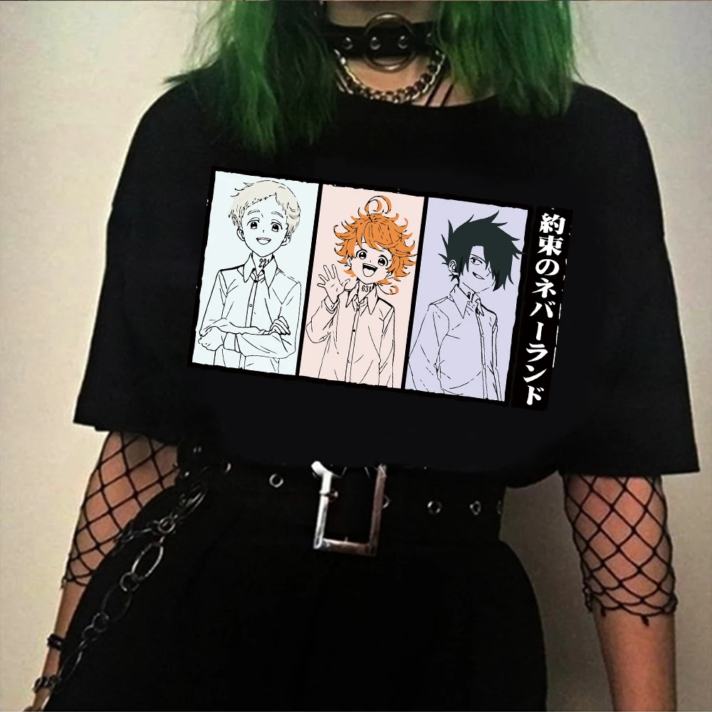

2021 The Promised Neverland Anime T-Shirt Norman Yakusoku No Neverland Anime Shirt Promised Neverland Manga Shirt Unisex Tops