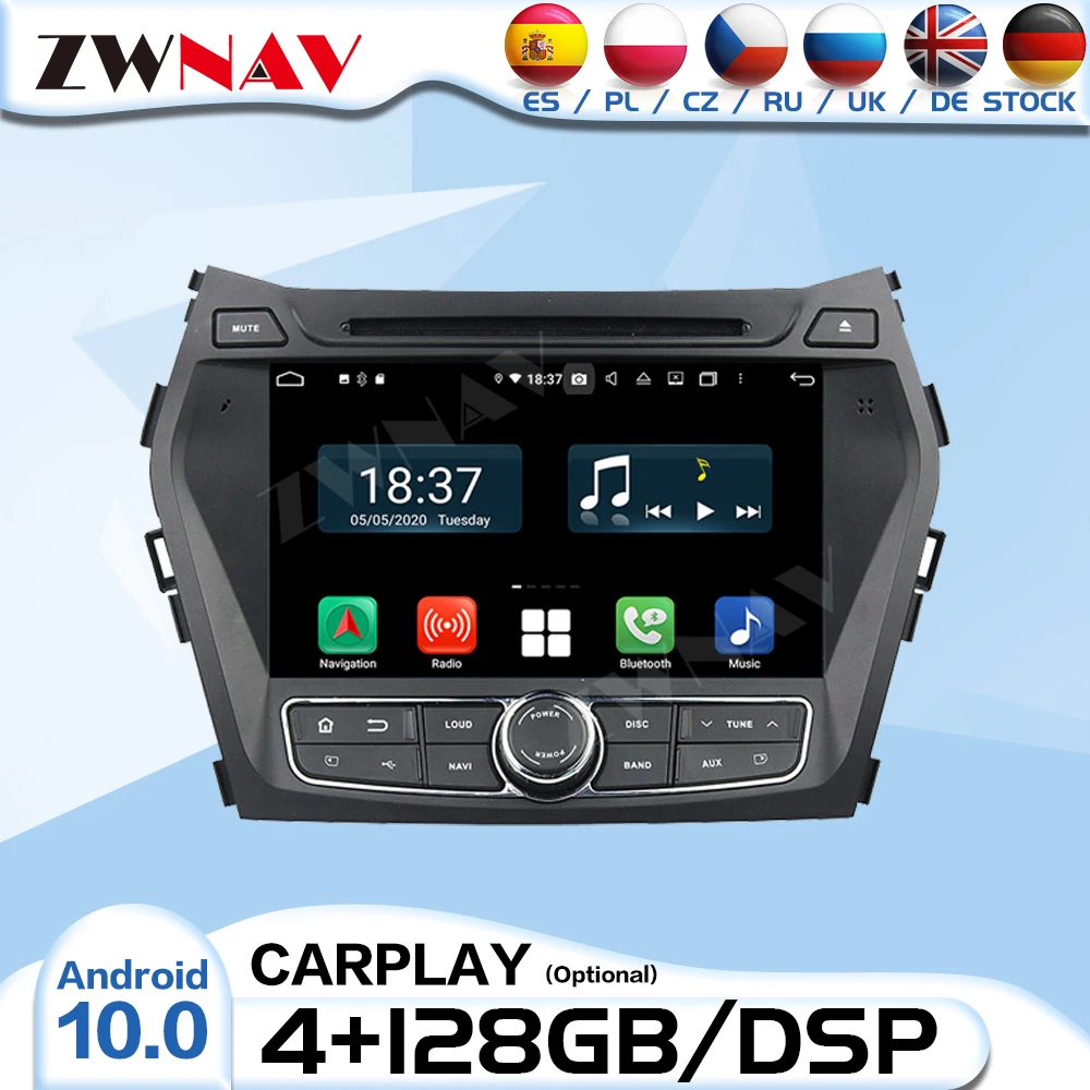 

128G 2Din Android радио приемник для Hyundai IX45 Sante Fe 2013 2014 2015 2016 2017 аудио стерео видео плеер GPS головное устройство
