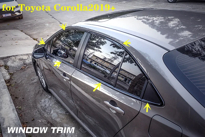 Декоративная накладка на окно автомобиля хромированная из нержавеющей стали для