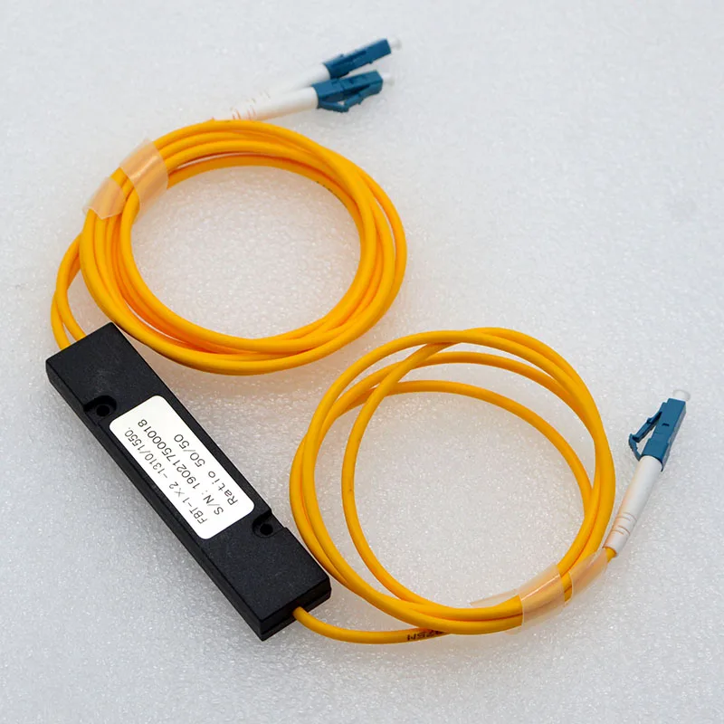 10pcs New LC/UPC 1:2 Optical Fiber Splitter 50:50 Single Mode Taper Type Tapered Box LC Fiber Optical Splitter Free Shippng