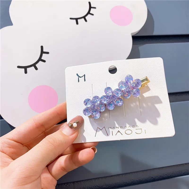 Новинка цветок горный хрусталь Женские аксессуары для волос Слива заколка