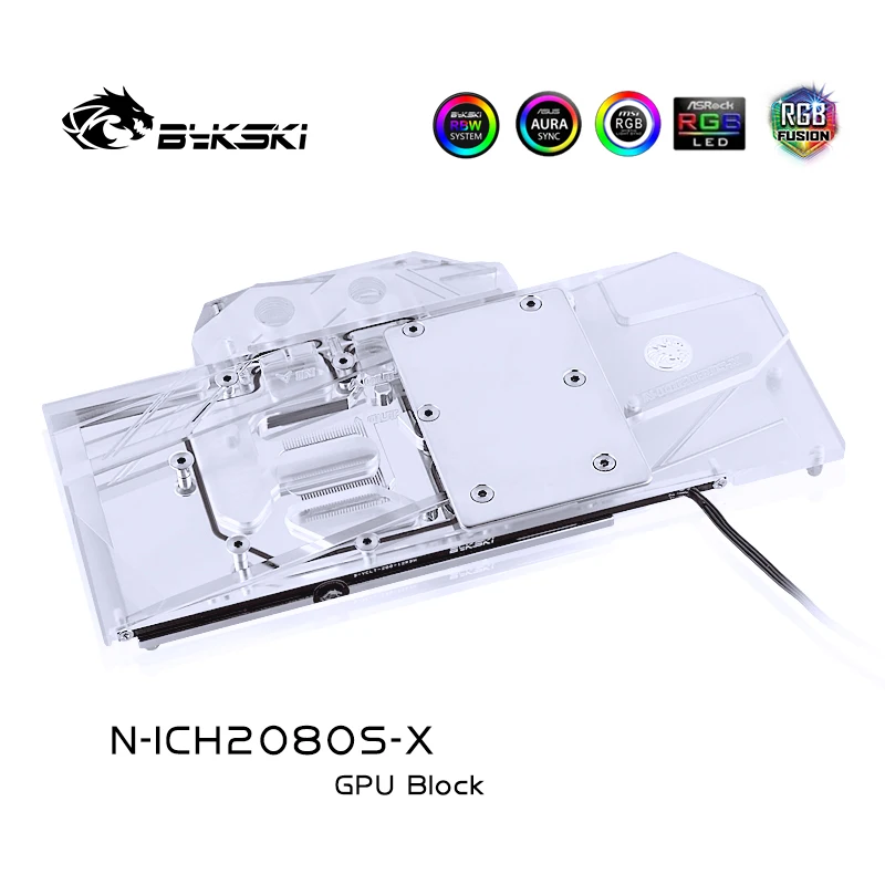 Водяной блок Bykski для Inno3D RTX2070/RTX2080 супер/полное покрытие медная лампа 3 контакта 5 В