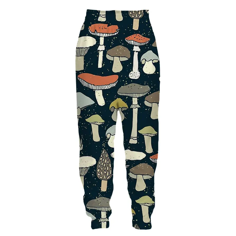 

Mushrooms Pants Men Women Trousers 3D Print Color Food Hip Hop Street Loose Casual Harajuku Sports Fitness Elastic Overalls C267