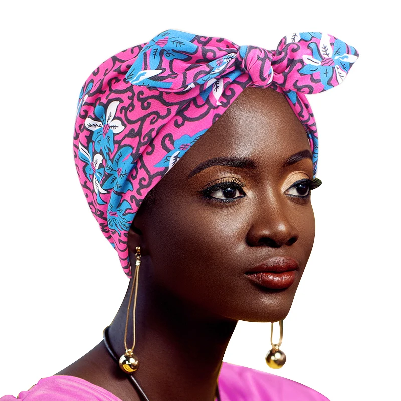 

New African Pattern Print Headband for Women Twist Style WideTurban Bandage Bandanas HairBands Hair Accessories Women Headwrap